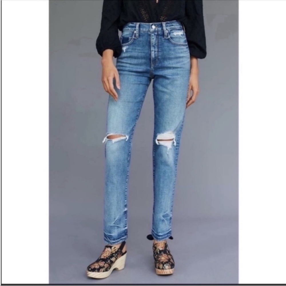 Anthropologie Pilcro Selvedge Straight Jeans Light Wash Size 30 Tall NWT - Picture 8 of 8